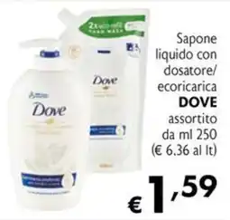 Eurospesa Sapone liquido con dosatore/ecoricarica DOVE offerta
