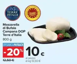 Carrefour Iper Mozzarella di Bufala Campana DOP Terre d'Italia offerta