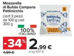 Carrefour Iper Mozzarella di Bufala Campana Pettinicchio offerta