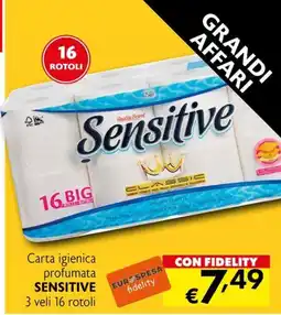 Eurospesa Carta igienica profumata SENSITIVE offerta