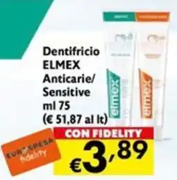 Eurospesa Dentifricio elmex anticarie/sensitive offerta