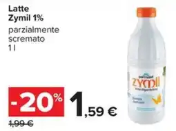 Carrefour Iper Latte Zymil 1% offerta