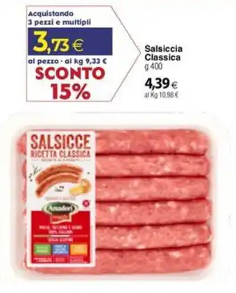 Docks Cash&Carry Salsicce Ricetta Classica Amadori offerta