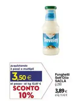 Docks Cash&Carry Funghetti Sott'Olio SACLÀ offerta