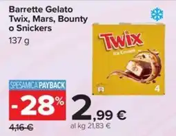 Carrefour Iper Barrette Gelato Twix offerta