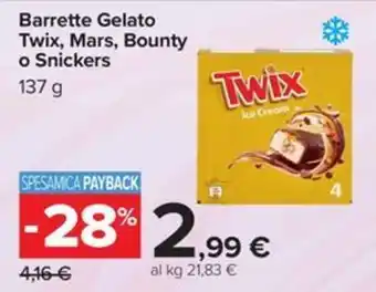 Carrefour Iper Barrette Gelato Twix offerta