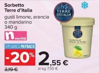 Carrefour Iper Sorbetto Terre d'Italia offerta