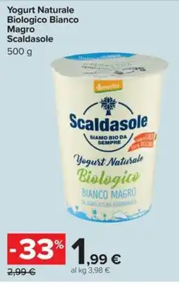 Carrefour Iper Yogurt Naturale Biologico Bianco Magro Scaldasole offerta