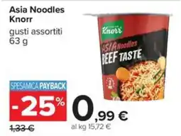 Carrefour Iper Asia Noodles Knorr offerta