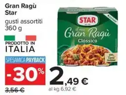 Carrefour Iper Gran Ragù Star offerta
