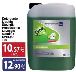 Docks Cash&Carry Detergente Liquido Stoviglie Professional Lavaggio Manuale SVELTO offerta