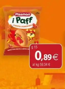 Docks Cash&Carry Plasmon i Paff Carota e Pomodoro offerta