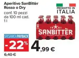 Carrefour Iper Aperitivo SanBitter Rosso o Dry offerta