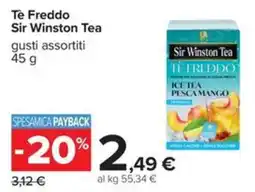 Carrefour Iper Sir Winston Tea Tè Freddo offerta