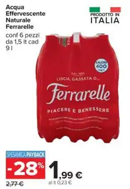 Carrefour Iper Acqua Effervescente Naturale Ferrarelle offerta