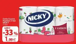 Docks Cash&Carry Carta Cucina Fashion 3 Veli NICKY offerta