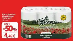 Docks Cash&Carry Carta Igienica Maxi Rotolo TUSCANY offerta