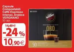 Docks Cash&Carry Capsule compostabili caffe espresso intenso, arabica Vergnano offerta