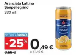 Carrefour Iper Aranciata Lattina Sanpellegrino offerta