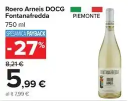 Carrefour Iper Roero Arneis DOCG Fontanafredda offerta