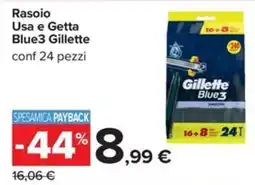 Carrefour Iper Rasoio Usa e Getta Blue3 Gillette offerta