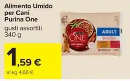 Carrefour Iper Alimento Umidoper Cani Purina One offerta