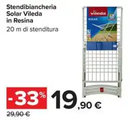 Carrefour Iper Stendibiancheria Solar Vileda in Resina offerta