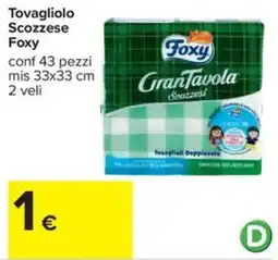 Carrefour Iper Tovagliolo Scozzese Foxy offerta