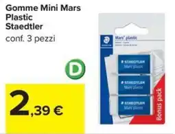 Carrefour Iper Gomme Mini Mars Plastic Staedtler offerta