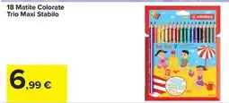 Carrefour Iper Matite Colorate Trio Maxi Stabilo offerta