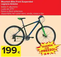 Carrefour Iper Mountain Bike Front Suspended Legnano Antelao offerta
