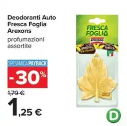 Carrefour Iper Deodoranti Auto Fresca Foglia Arexons offerta