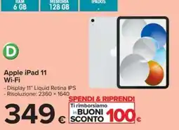 Carrefour Iper Apple iPad 11 Wi-Fi offerta