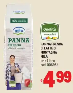Metro Panna Fresca MILA offerta