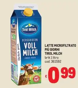 Metro LATTE MICROFILTRATO TIROL MILCH offerta