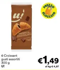 Unes Croissant gusti assortiti U! offerta