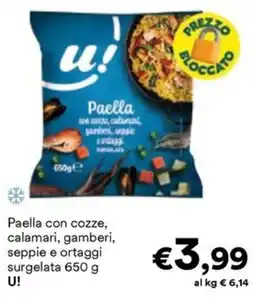 Unes Paella con cozze, calamari, gamberi, seppie e ortaggi U! offerta