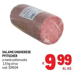 Metro Salame Ungherese Pfitscher offerta