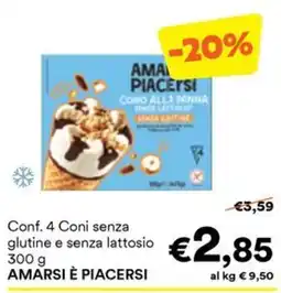 Unes AMARSI È PIACERSI Cono alla panna senza lattosio offerta