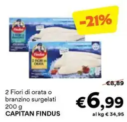 Unes 2 Fiori di orata o branzino surgelati offerta