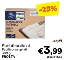 Unes Filetti di nasello del Pacifico surgelati FROSTA offerta