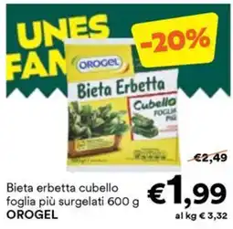 Unes Bieta Erbetta Cubello OROGEL offerta