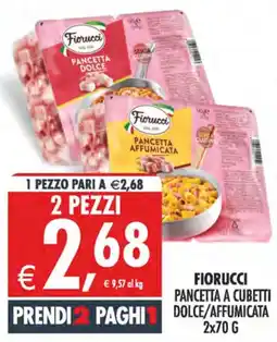 Deco Maxistore Fiorucci Pancetta a cubetti dolce/affumicata offerta