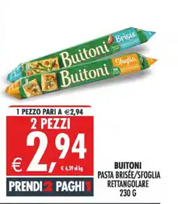 Deco Maxistore Buitoni Pasta Brisée/Sfoglia Rettangolare offerta