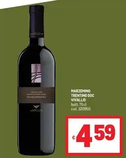 Metro Marzemino Trentino DOC Vivallis offerta
