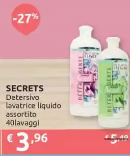 Ipersoap Secrets detersivo lavatrice liquido offerta