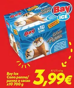 Iper Super Conveniente Bay Ice Cono panna/panna e cacao offerta