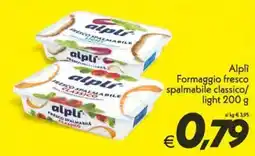 Iper Super Conveniente Alplì Formaggio fresco spalmabile classico/light offerta