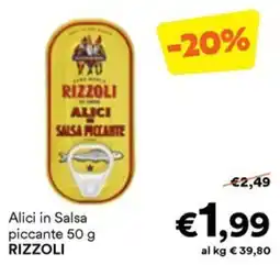 Unes Alici in Salsa piccante RIZZOLI offerta