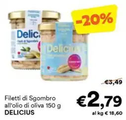 Unes Filetti di Sgombro all'olio di oliva DELICIOUS offerta